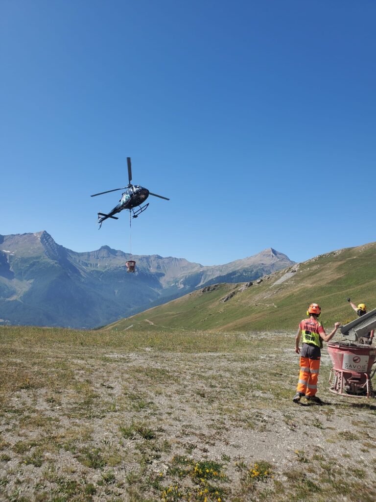 heliportage béton prêt à l'emploi 